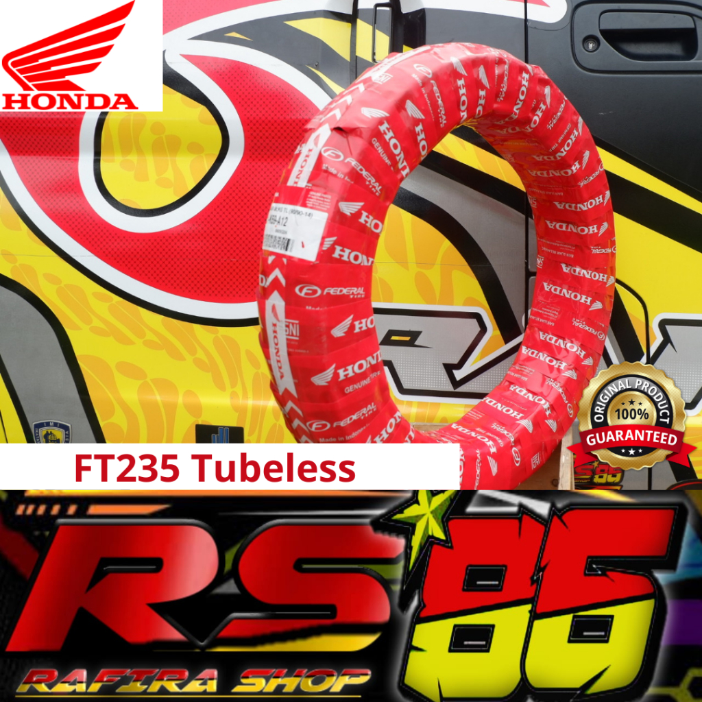 AN HONDA ORIGINAL FEDERAL FT235/K59 TUBELESS RING 14 80/90-14 90/90-14 FRE PENTIL