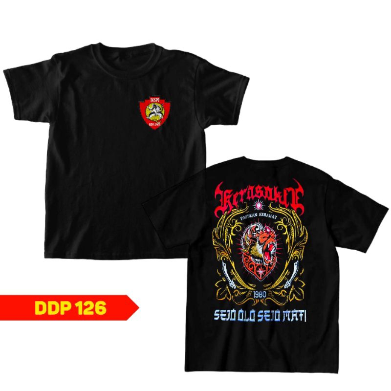 kaos iks.pi kera sakti / Kaos Bordir ddp126  distro kera sakti/ baju iks.pi hitam/kaos distro iks.pi