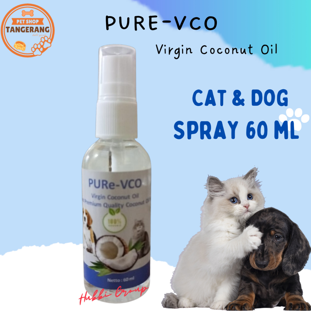 VCO KUCING SPRAY 60ml - Obat Jamur Scabies Untuk Kucing Anjing Minyak VCO Virgin Coconut Oil
