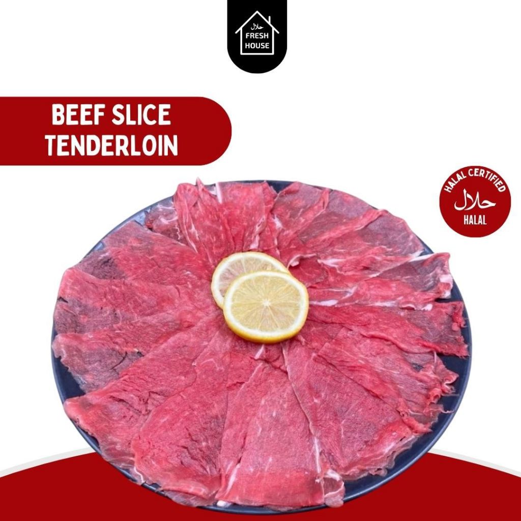 

BEEF SLICE TENDERLOIN MARINASI 500GR DAN 250GR DAN BEEF SLICE TENDERLOIN TANPA BUMBU 500GR 250GR