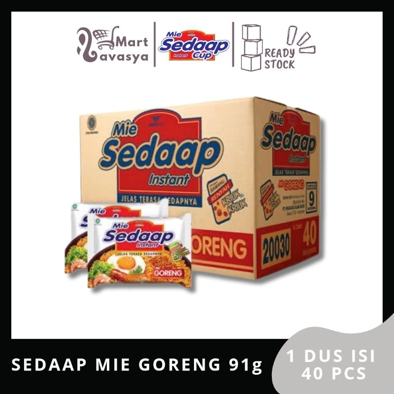 

SEDAAP MIE INSTAN GORENG 91g - 1 DUS ISI 40 PCS - KOTA BANDUNG - LAVASYA MART