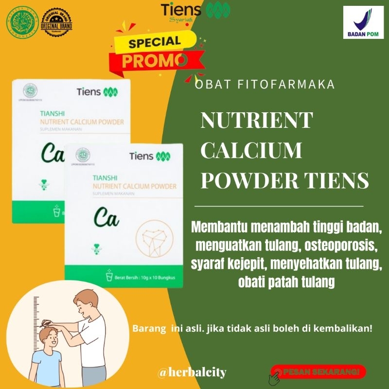 FITOFARMAKA HERBAL CHINA TIONGKOK NUTRIENT CALSIUM POWNDER membantu menambah tinggi badan, menguatka