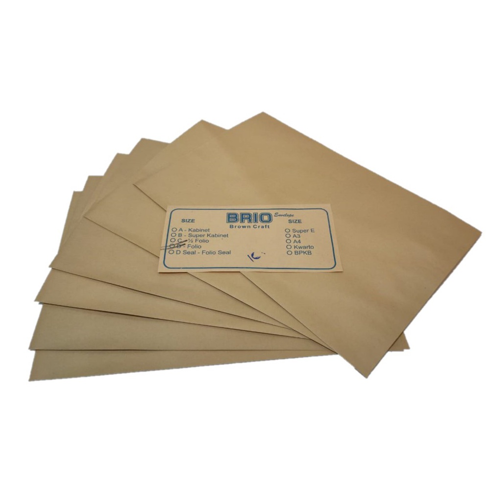 

tk Readystock Amplop Coklat Brio Ukuran Folio J64