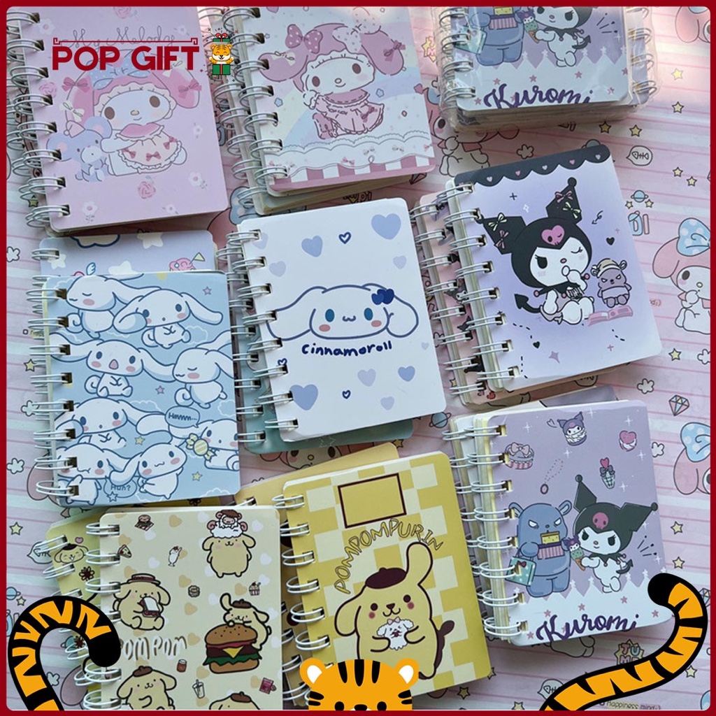 

PG Minibook Notebook Kartun Lucu Notepad Buku Tulis A7 Motif Kuromi Cinnamoroll Buku Diary Mini MP22