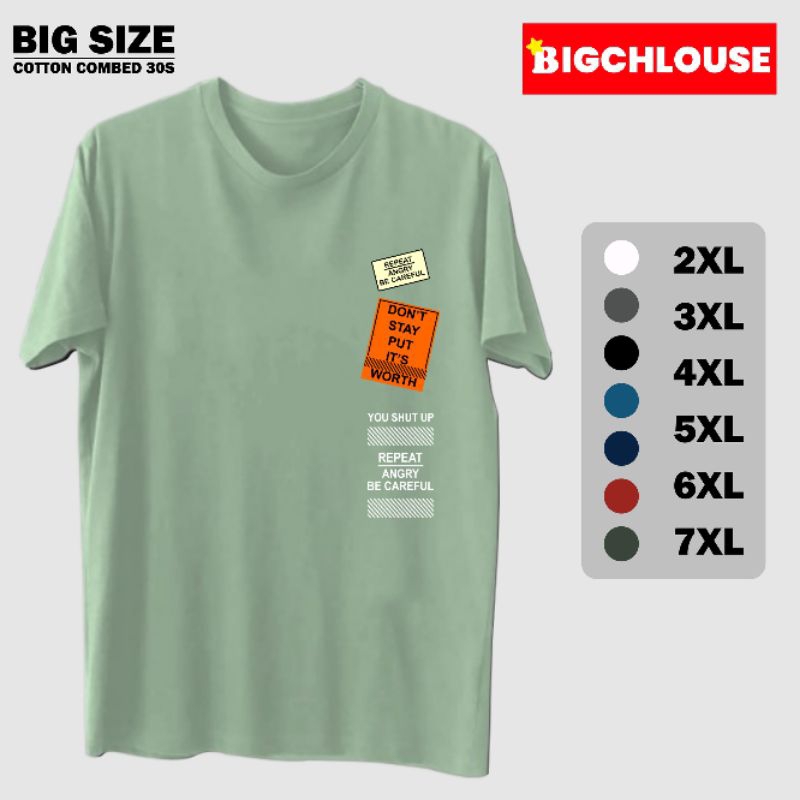 KAOS JUMBO PRIA BIGSIZE UKURAN M L XL XXL XXXL 4XL 5XL BAJU JUMBO DISTRO PRIA WANITA COTTON COMBED 3