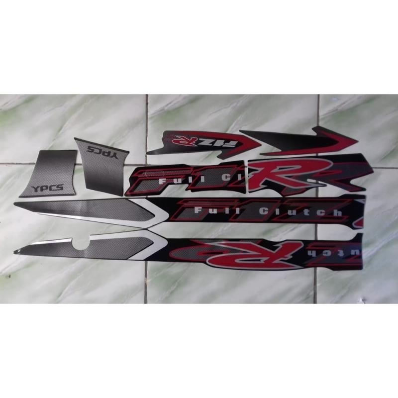 Striping stiker body motor yamaha fiz r 2002 2003 hitam silver lis body standart fiz r striping fiz 