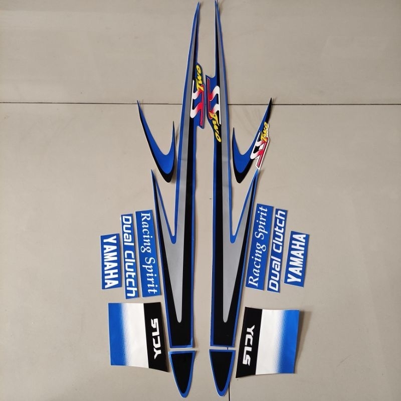 Striping stiker body motor yamaha fiz r sstwo biru lis body motor fiz r ss two ss2 striping fiz r ss