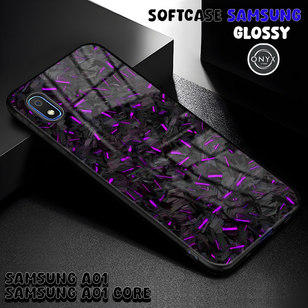 (AC03) Softcase SAMSUNG A01 | A01 CORE | KARBON | Kesing Samsung Murah Keren Lucu | Case Glossy Sams