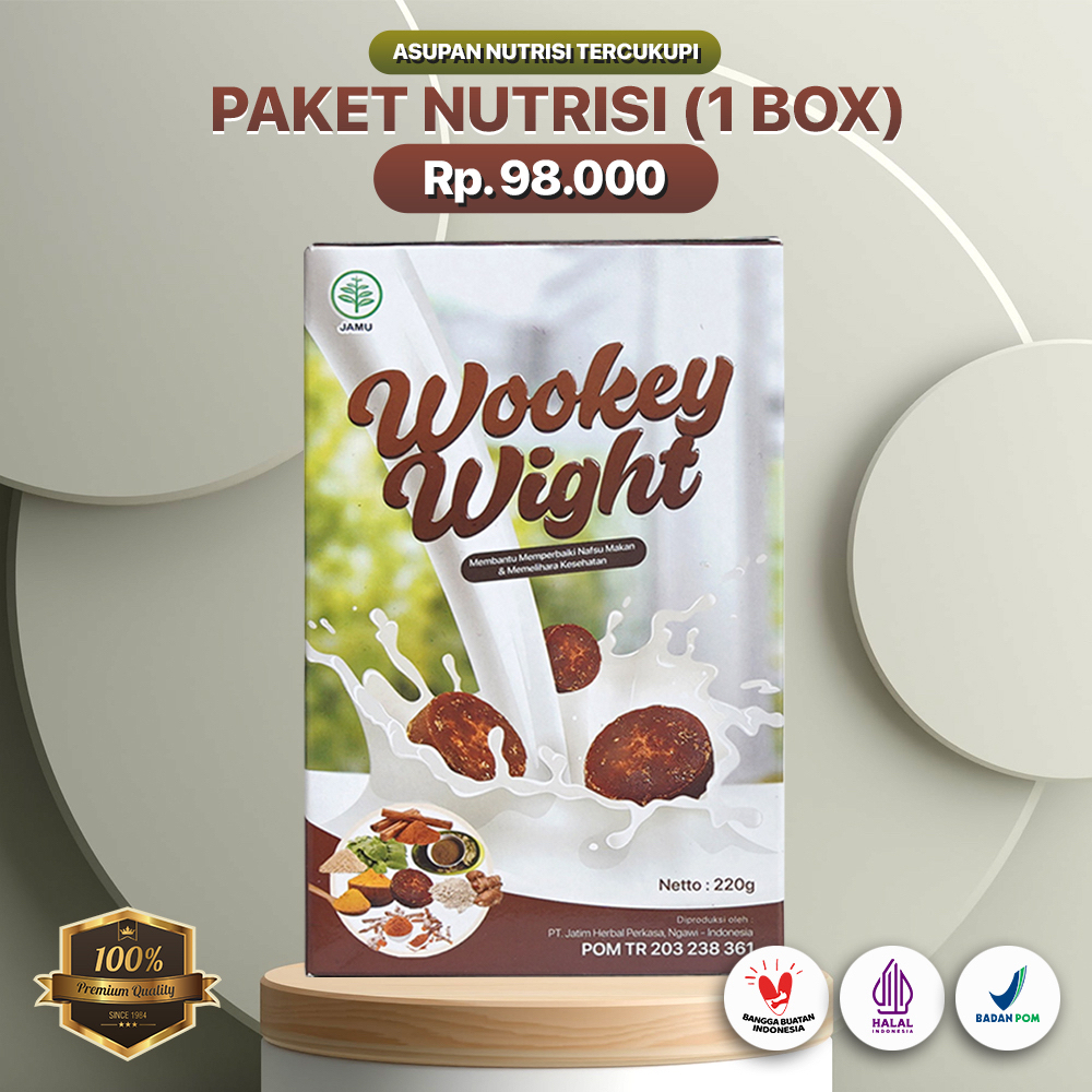 

Wookey Weight - Susu Penambah Berat Badan dan Nafsu Makan Isi 1 Box