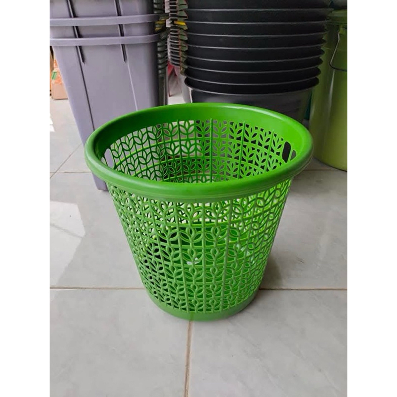 Tempat Sampah Plastik / Keranjang Sampah Plastik / Tong Sampah Besar Keranjang Sampah Plastik Bulat 