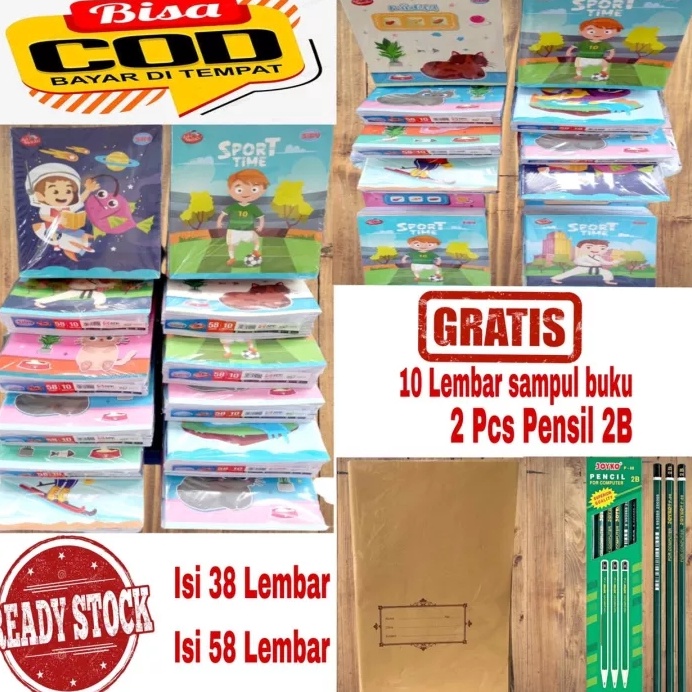 

ww Best PROMO GRATIS BUKU TULIS SIDU ISI 1 PCS BUKU GRATIS 1 PCS SAMPUL COKLAT 2 PCS PENSIL 2B J74