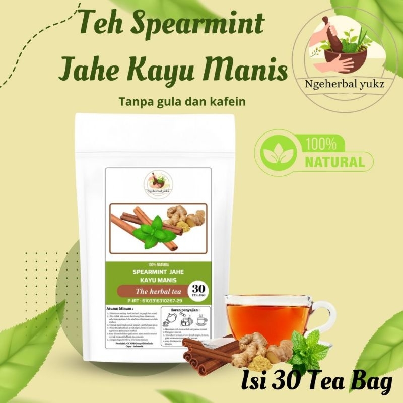 

Teh Spearmint Jahe Kayu Manis isi 30 tea bags | Minuman Herbal | Ngeherbal Yukz