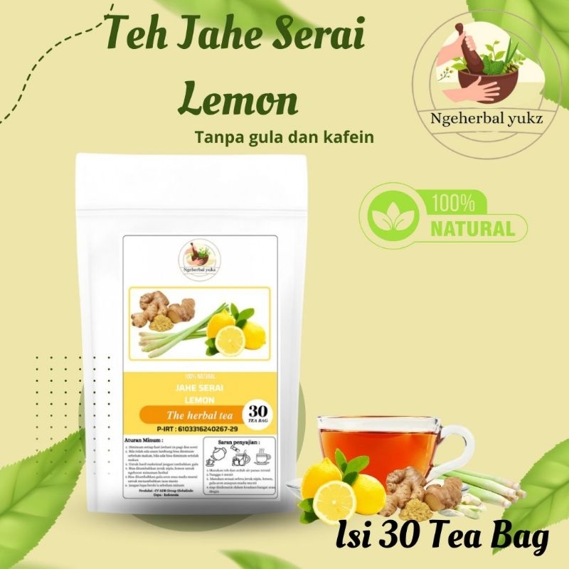 

Teh Jahe Serai Lemon isi 30 tea bags | Minuman herbal | Ngeherbal Yukz