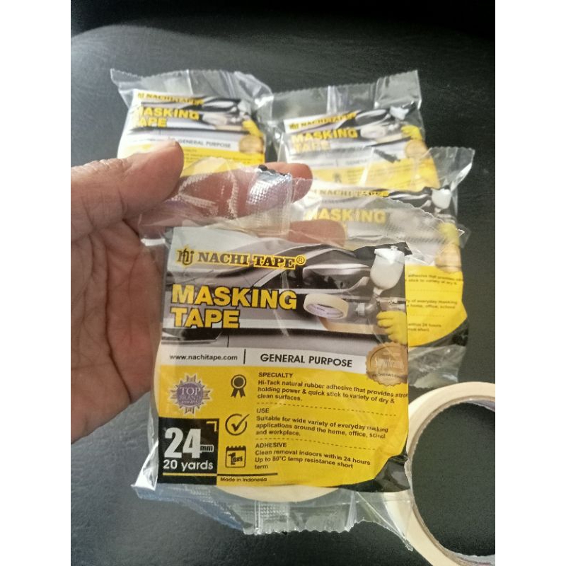 

Isolasi kertas nachi 1 inchi 24 mm (Masking Tape)