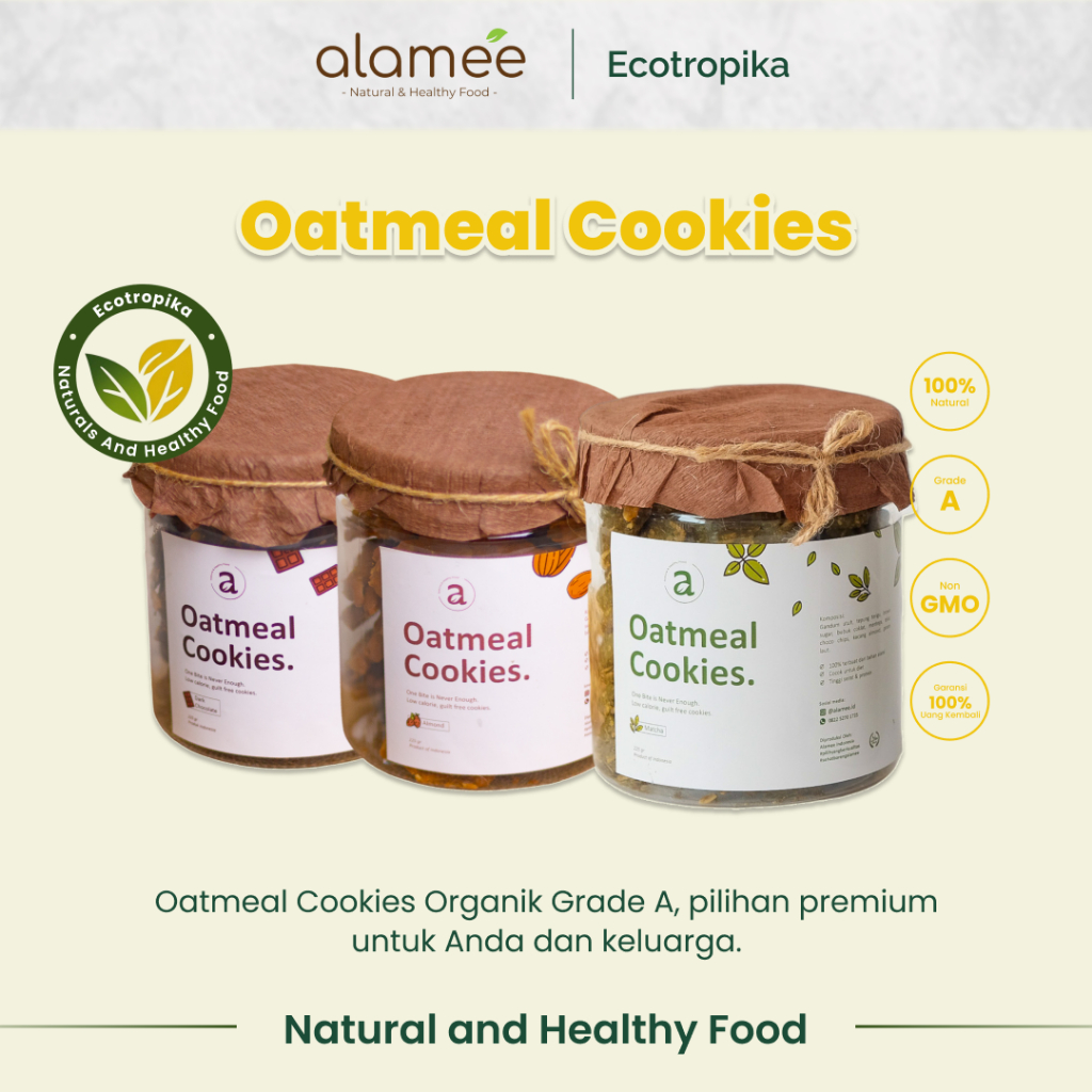 

Alamee Ecotropika Oatmeal Cookies Organik Grade A