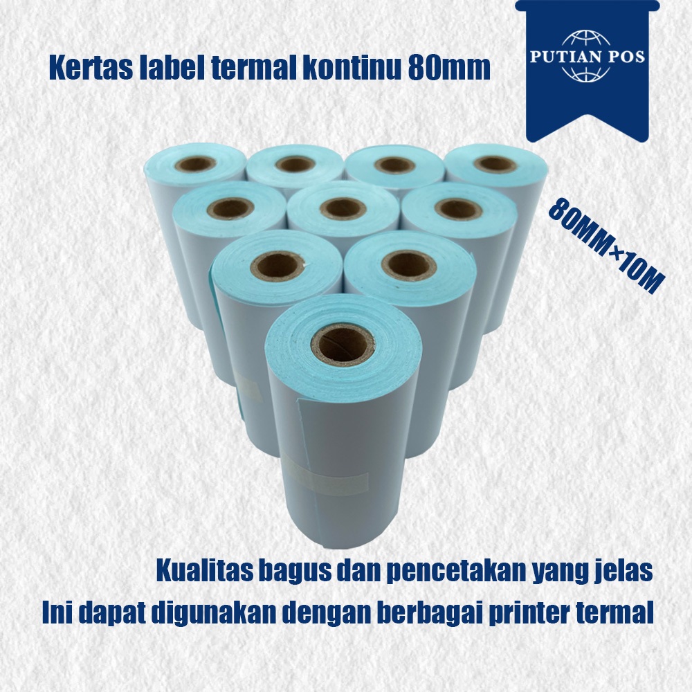 

Thermal Paper Roll 78mm×10m Continuous Label Paper PUTIAN POS 5 rolls/10 rolls/15 rolls/20 rolls