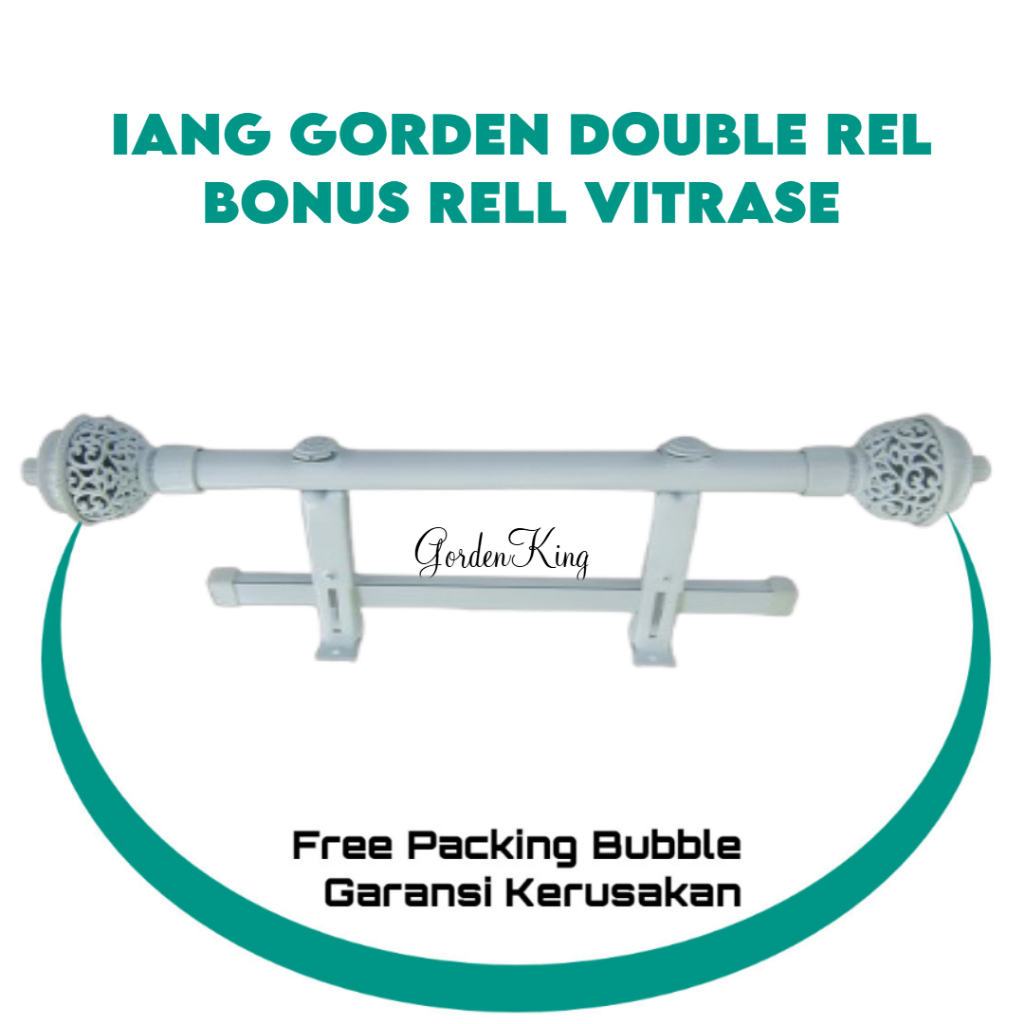 Besi Gorden Jendela Full Set Ukuran Panjang 1 2 3 4 Meter