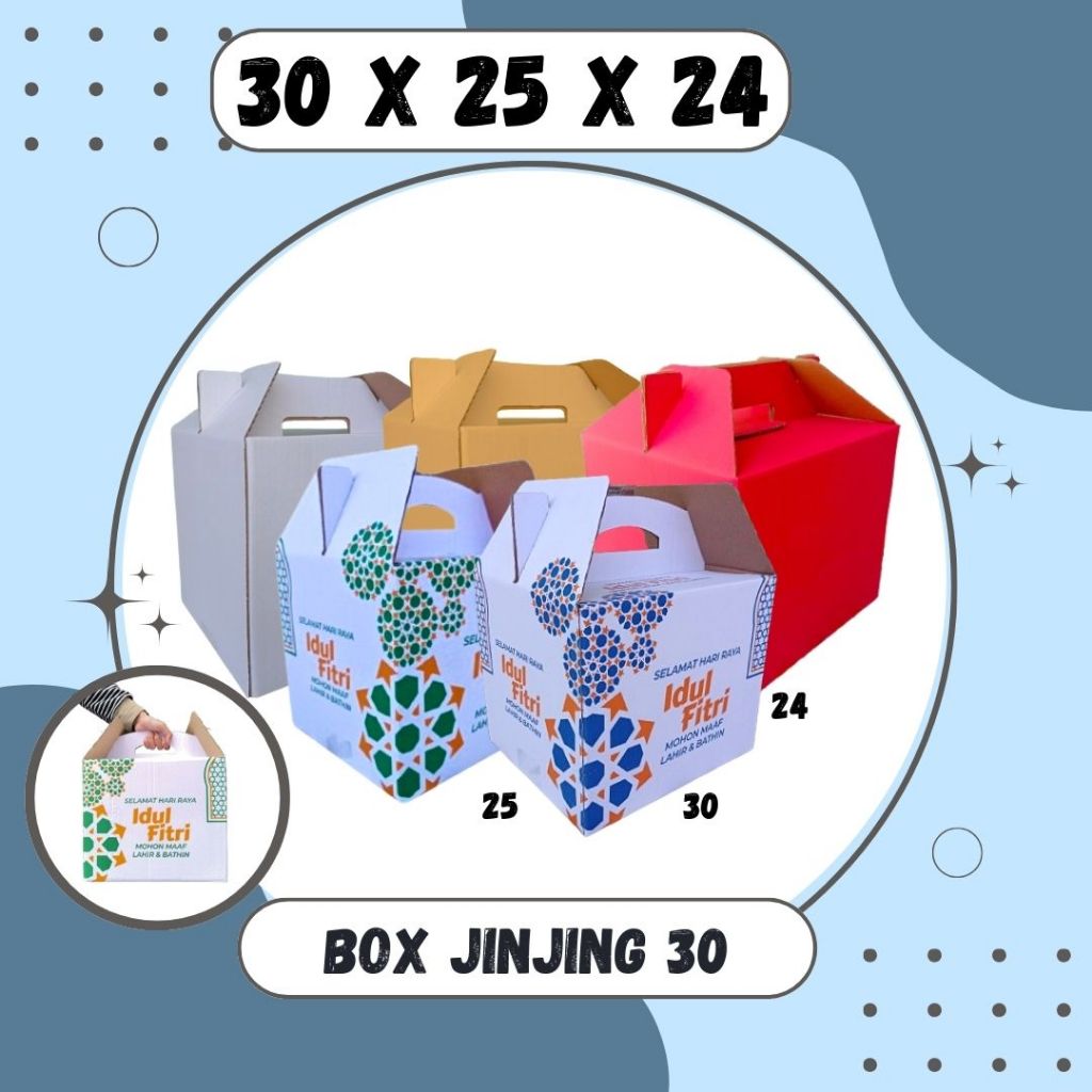 

Baru Box Jinjing 30x24x25 cm Gable Box Kardus/Polos/Buah/Hampers idul Fitri Ied Mubarok