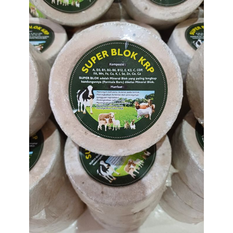 Mineral Blok 500 gram - Super Blok - Mineral Untuk Kambing - Mineral Untuk Sapi - Mineral Untuk Domb