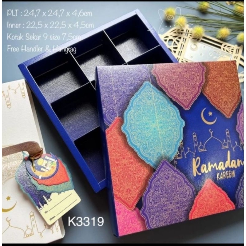 

Box Hampers Sekat 9 Lebaran cocok utk kue pie / donut / bakpao dll