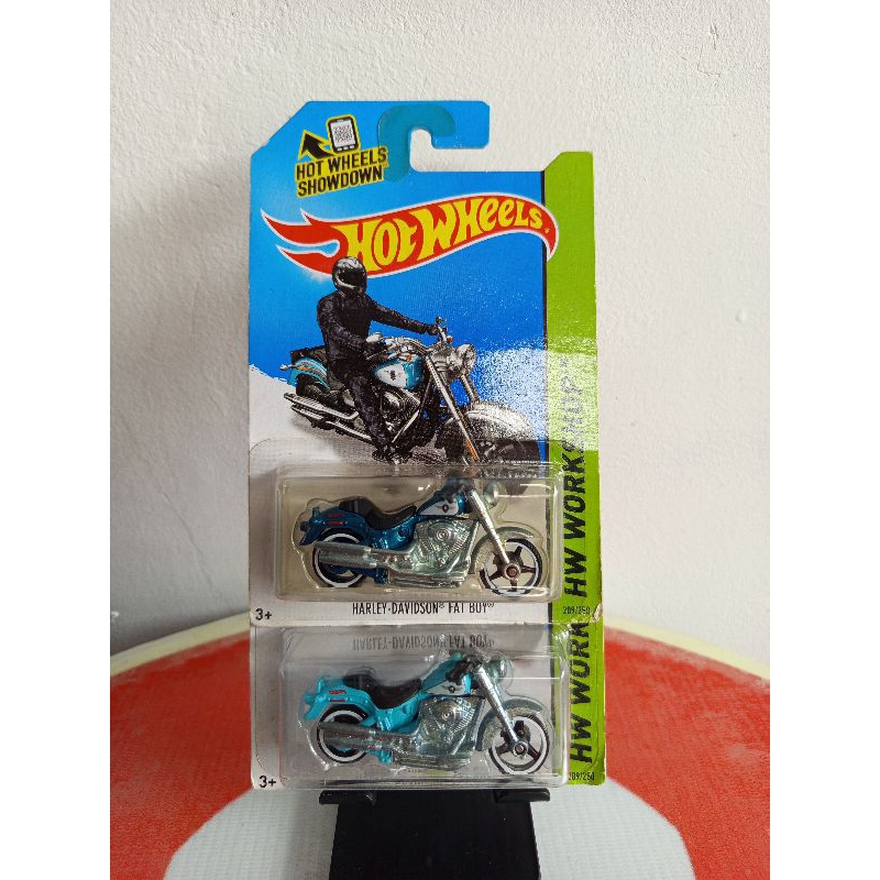 Hot Wheels Super Treasure Hunt Harley Davidson FAT BOY + Reguler