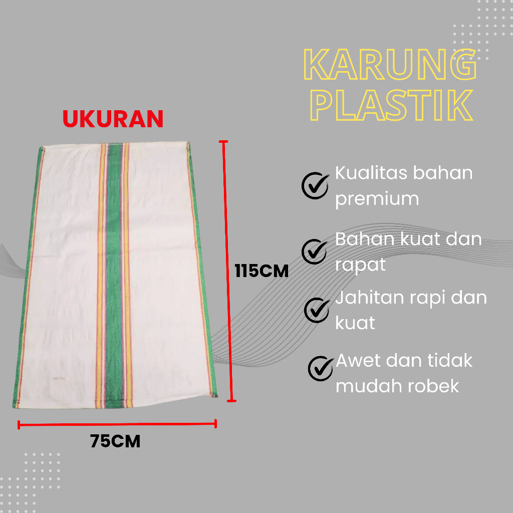 Karung Plastik Karung Bekas Karung 100kg Karung Putih Karung Bagor