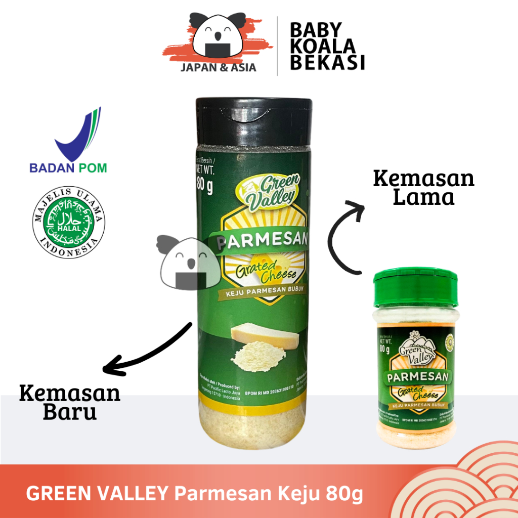 

GREEN VALLEY Keju Parmesan Cheese 80 g Halal - Bekasi