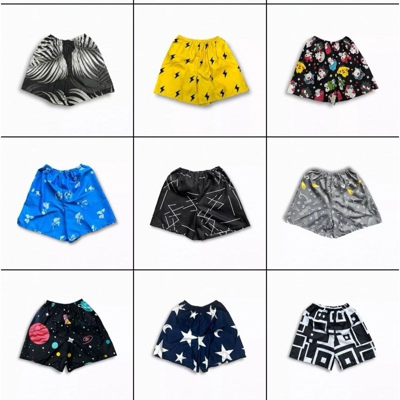 SUPLLIER CELANA PENDEK HARIAN / CELANA MURAH / CELANA MOTIF BAHAN KATUN DISPERSE / GROSIR PAKET USAH