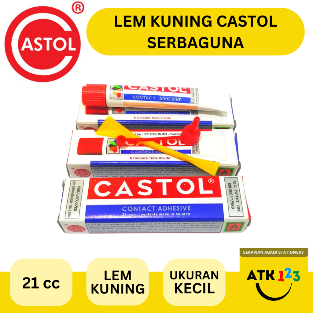

Lem Kuning Cair Merk Castol Kecil 21cc Lem Serbaguna