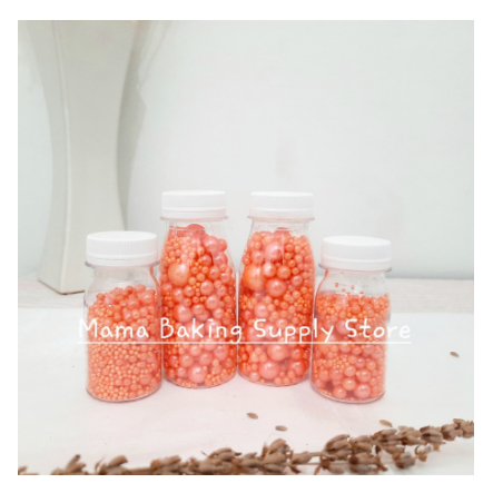 

Edible Sprinkle MIX PEARL ORANGE Mutiara Oren Topping Decor -+50 g