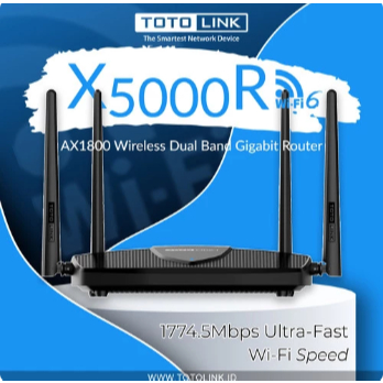 PROMOO JUAL BEKAS WIFI ROUTER TOTOLINK X5000R AX1800 6 Gigabit