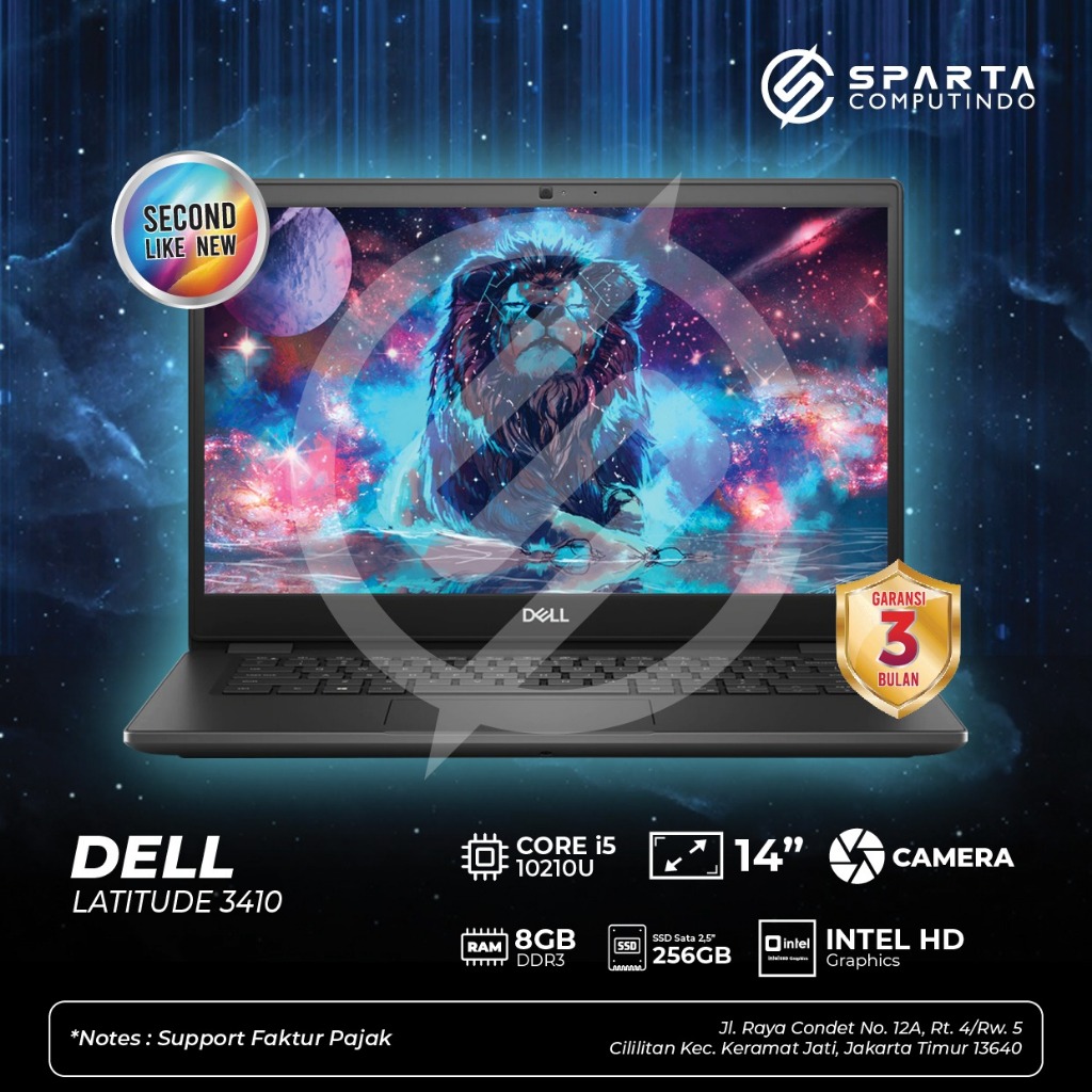 PROMO LAPTOP DELL Latitude 3410 Core i5 Gen 10 RAM 8GB SSD 256GB Second BERGARANSI Berkualitas Termu