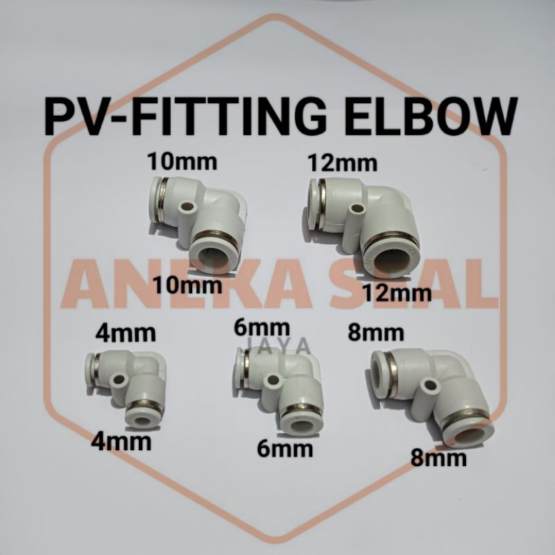 FITTING ANGIN PV-ELBOW FITTING PNEUMATIK