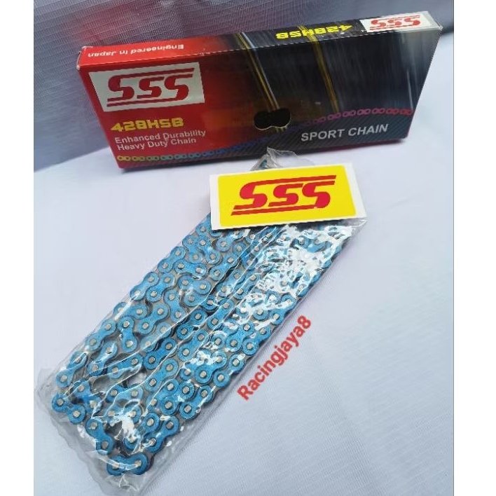 Rantai SSS 428 Biru panjang 140L