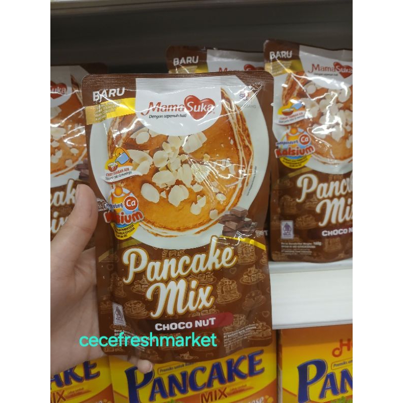 

Jual tepung pancake instant mama suka pancake mix choco nut pack