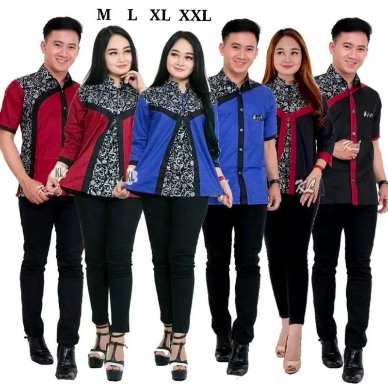 Kemeja batik pria blouse batik Seragam Kerja Pria dan Wanita • Atasan Batik Wanita • Atasan Batik Pr