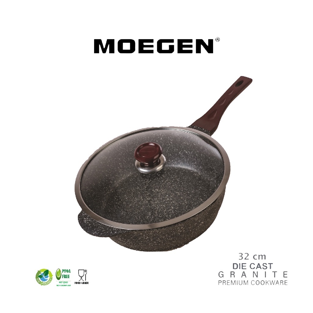 Wajan Anti Lengket Marble Keramik Germany Wok Pan 30/ 32 cm - ORIGINAL