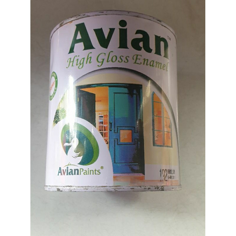 Cat kayu dan besi avian warna vermillion/merah