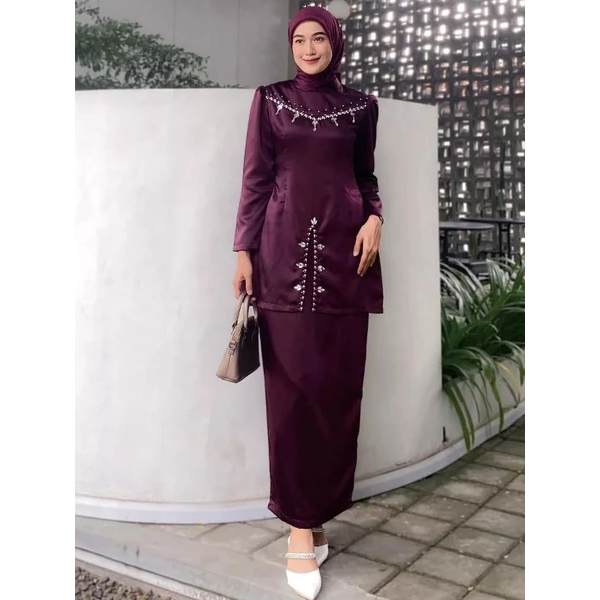 ADA JUMBO Oneset FAYRA Baju Kurung Melayu Malaysia Dress Pesta Setelan Wanita Baju Kondangan 2025