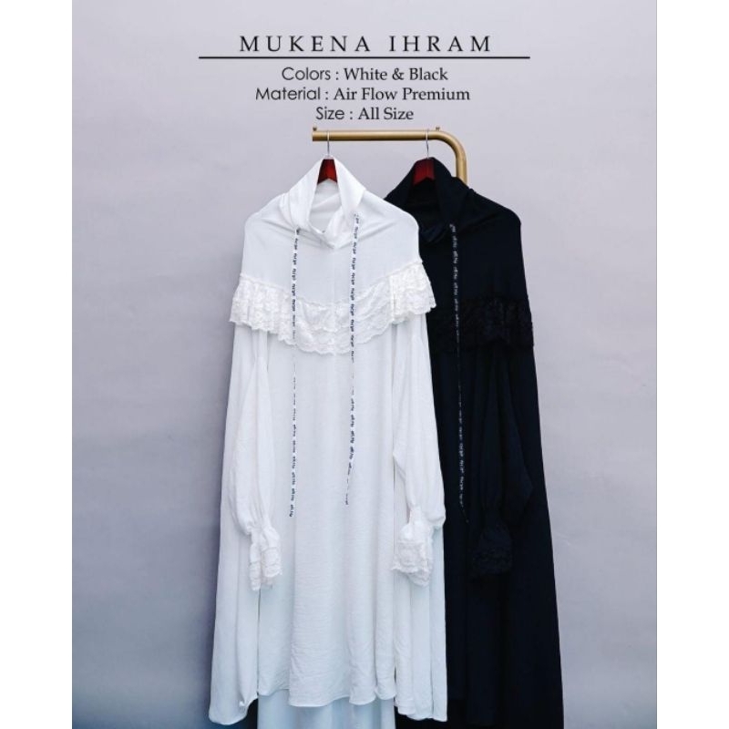 mukenah ihrom, mukenah umroh, mukenah putih