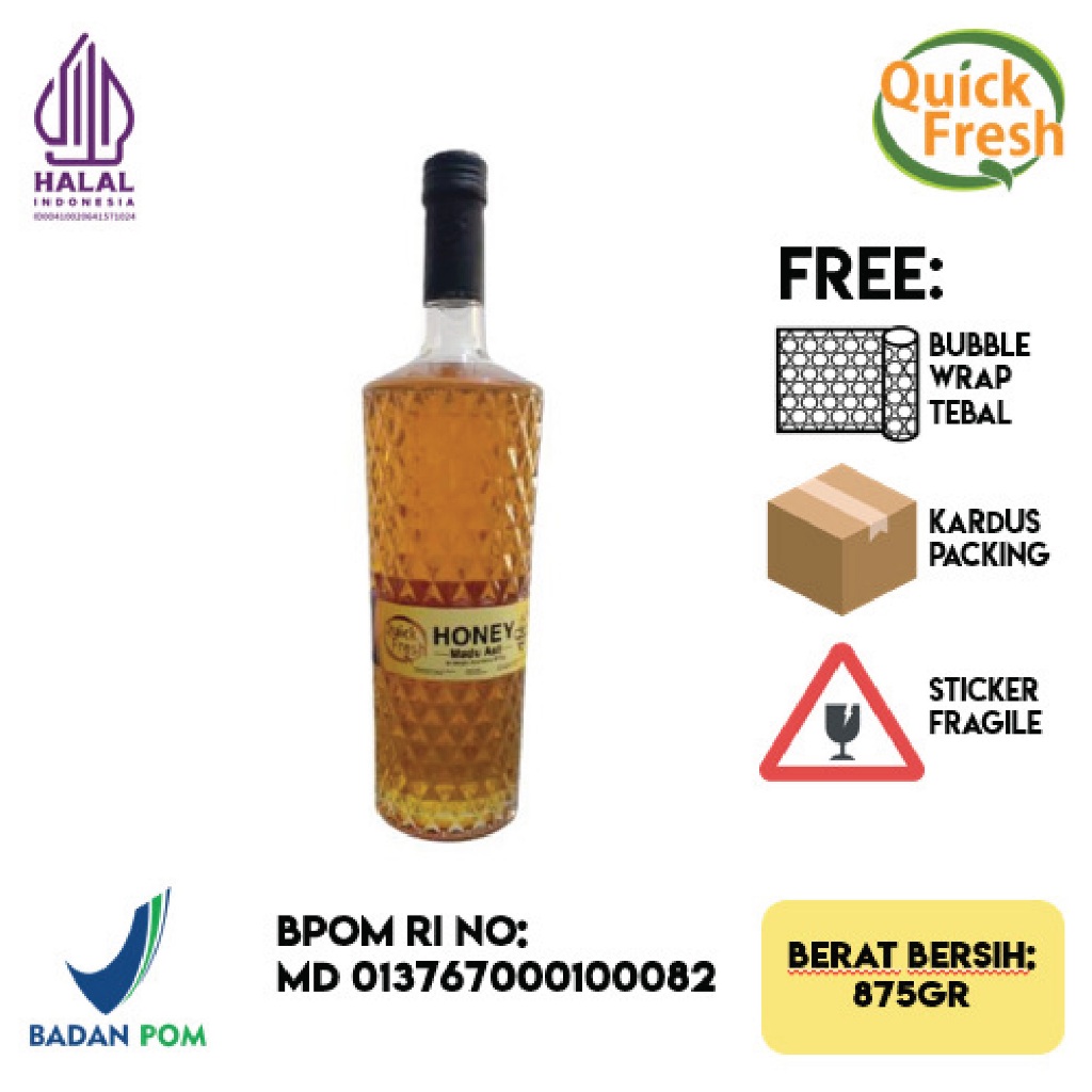 

Quick Fresh Honey Bottle Diamond 875gr (Botol)