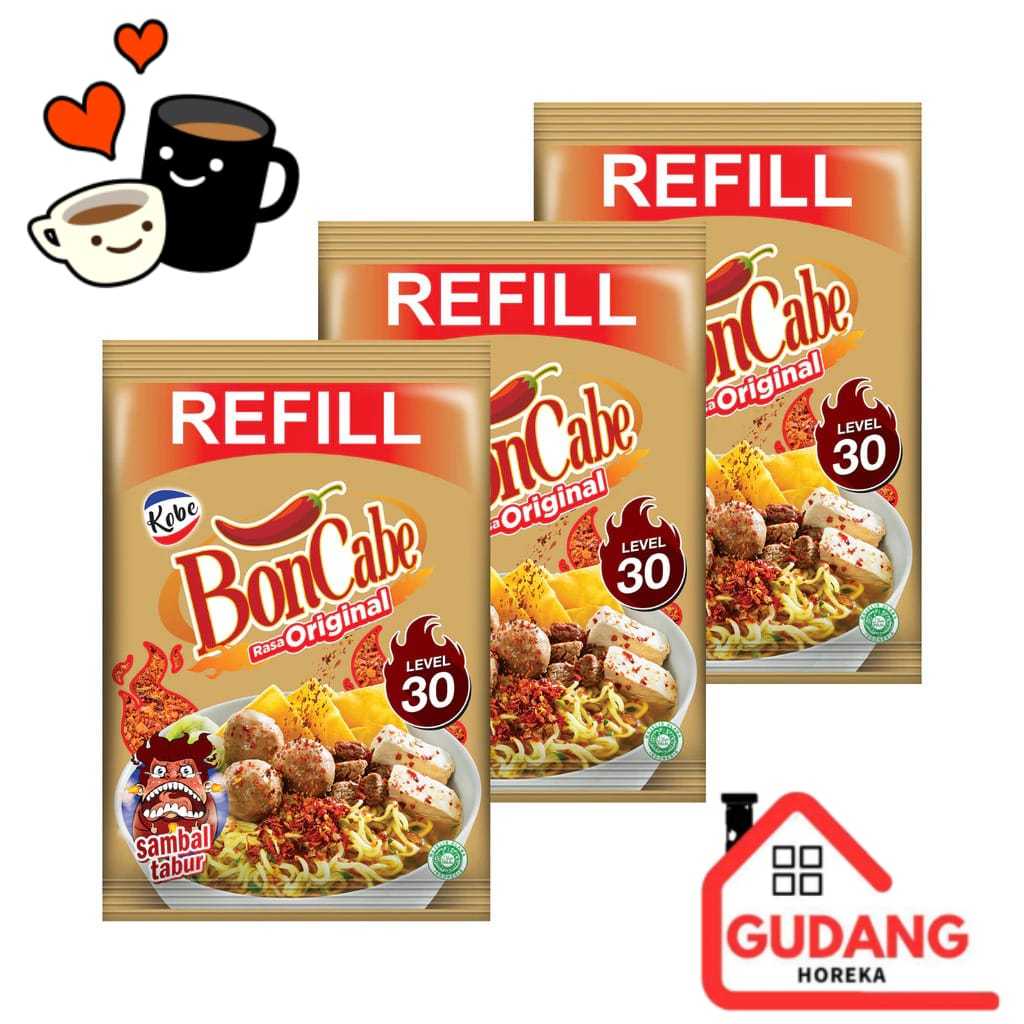 

BonCabe Sambal Tabur Level 30 Rasa Original REFILL 35gr