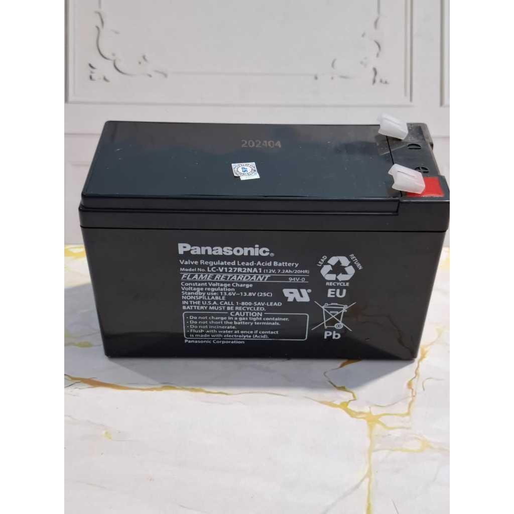 Batre Battery Baterai UPS Panasonic 12V 12 V 12Volt 7.2AH 7Ah