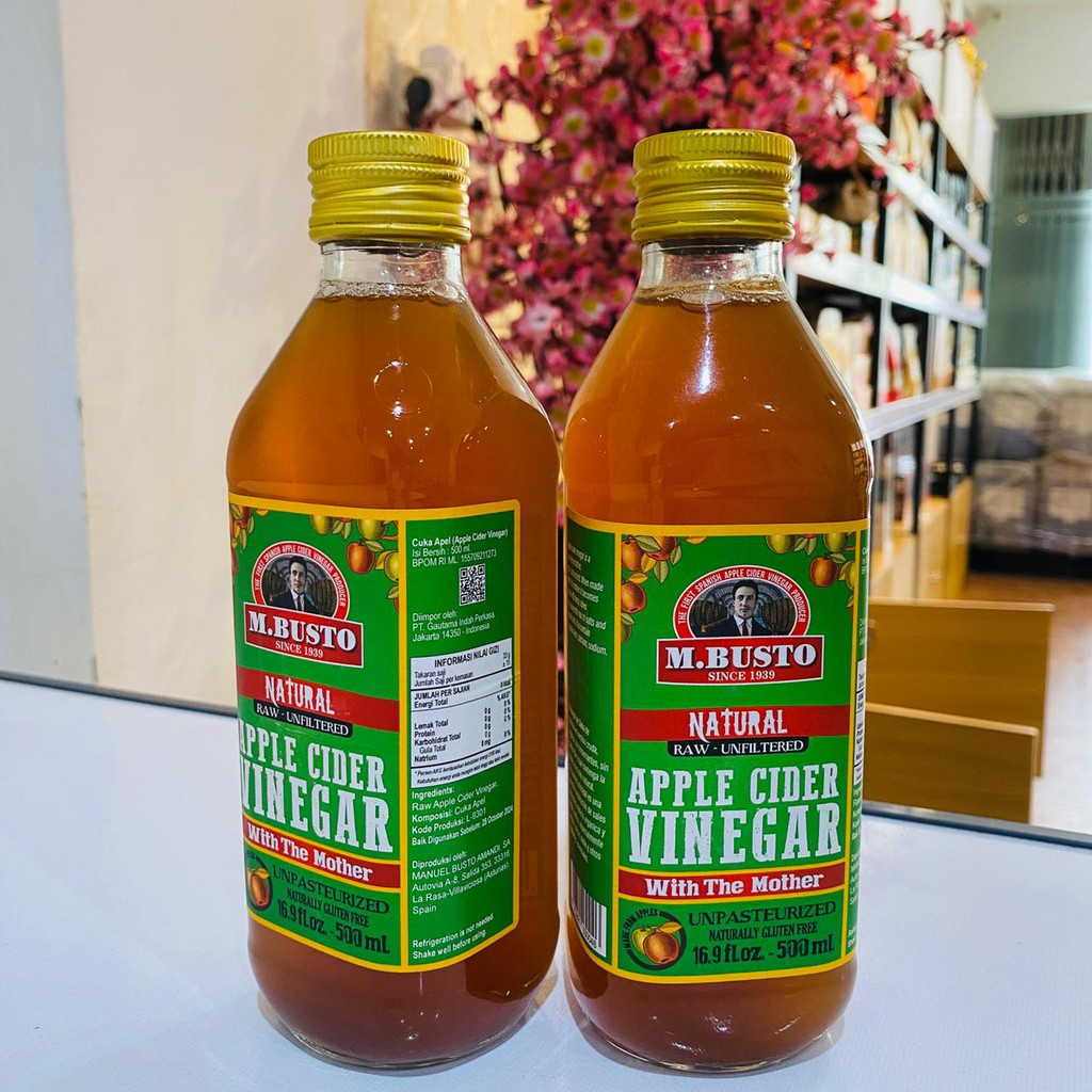 

Cuka Apel M Busto Organic Apple Cider Vinegar 500 ml
