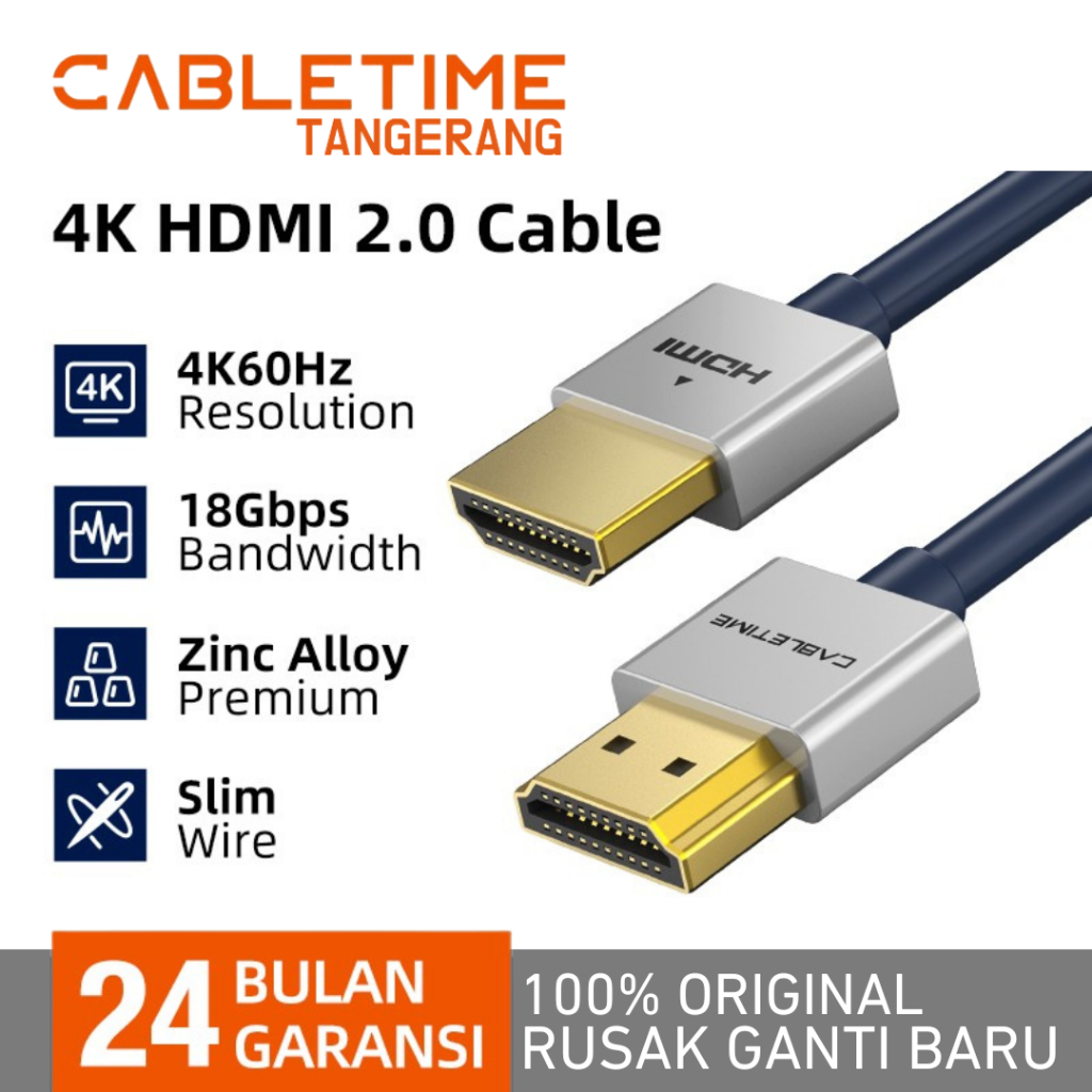 Kabel HDMI 4K Ultra HD 2.0 HDR High Speed Ultra Thin Slim Pro Series