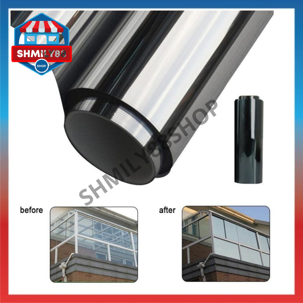 Kaca Film Silver Black Solar Mask Reflective 40 60 80 Silver Black Tampilan Jernih Dari Dari