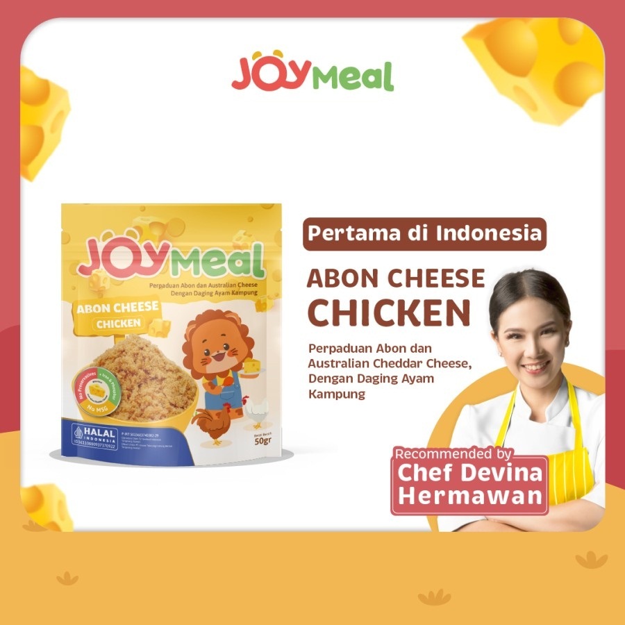 

JoyMeal ABON CHEESE CHICKEN Original 50gr | Perpaduan Abon Ayam Kampung dengan Australian Cheddar Cheese