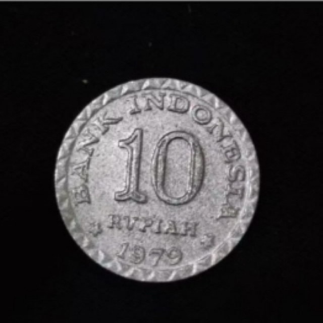 10 RUPIAH 1979 BEKAS SUDAH DIBERSIHKAN