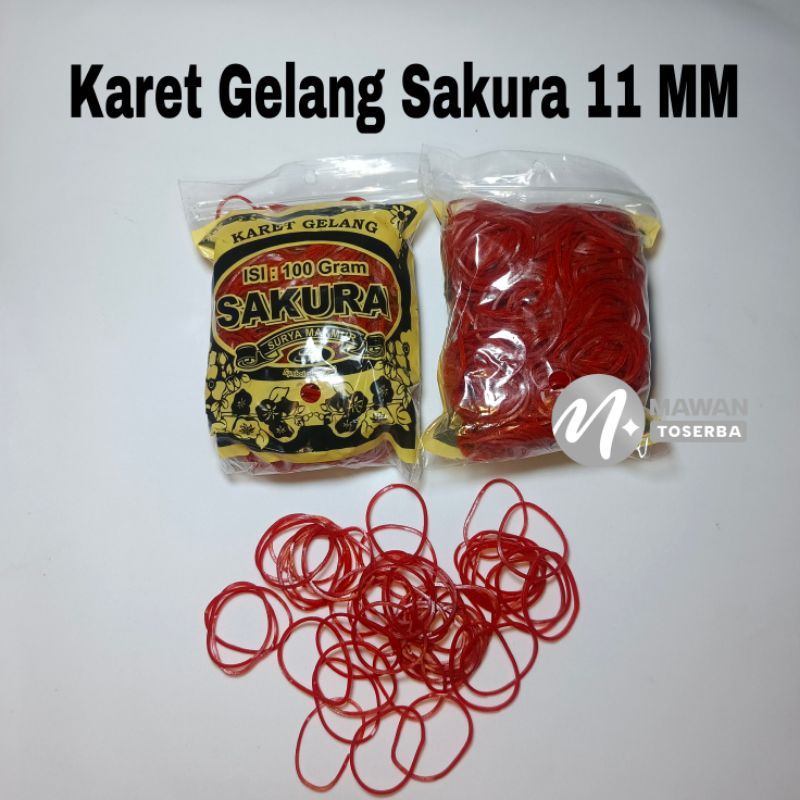 

Karet Gelang Sakura Merah 11 MM 100 Gram
