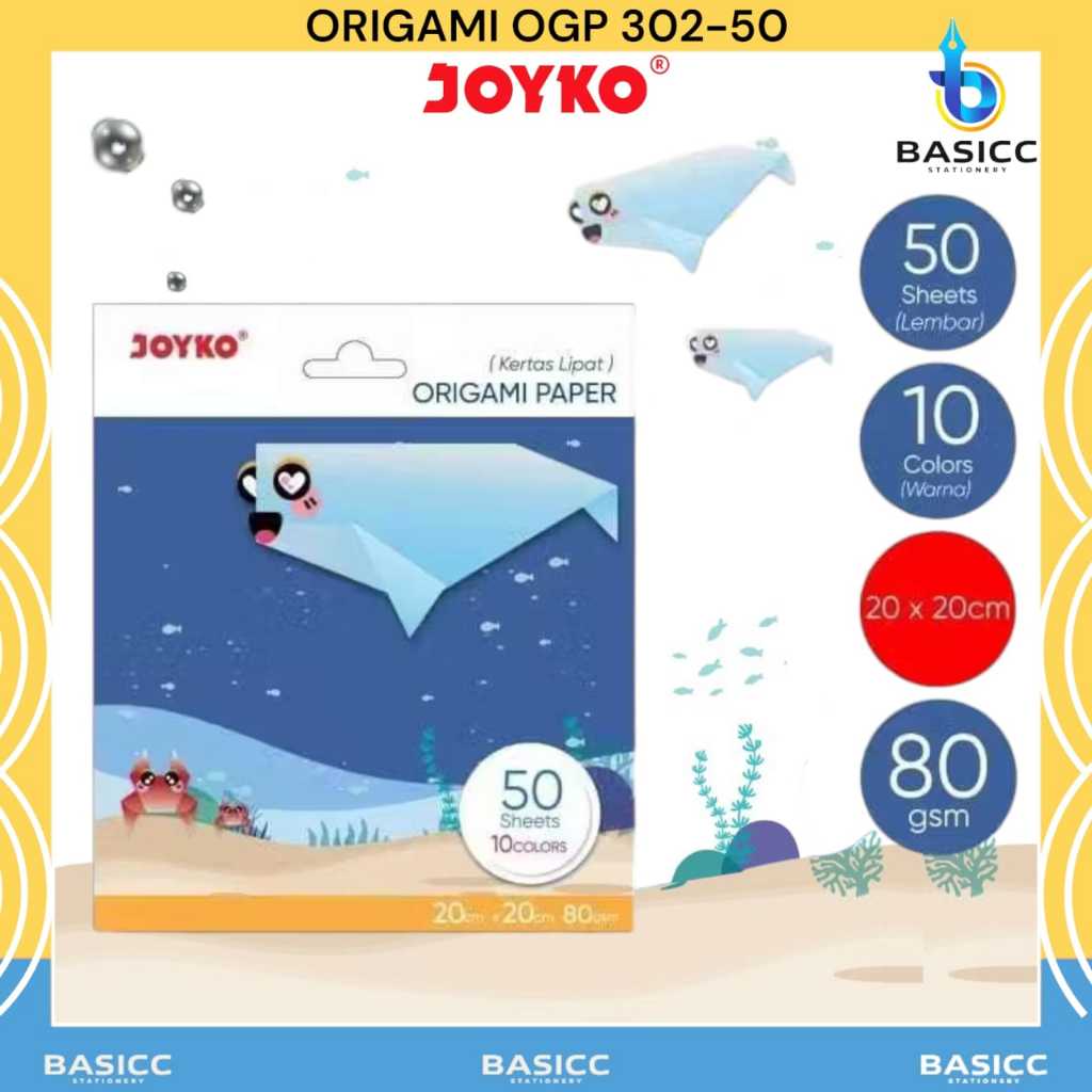 

Joyko Origami Paper 20x20cm Kertas Lipat Seni OGP 302-50 @1 Set